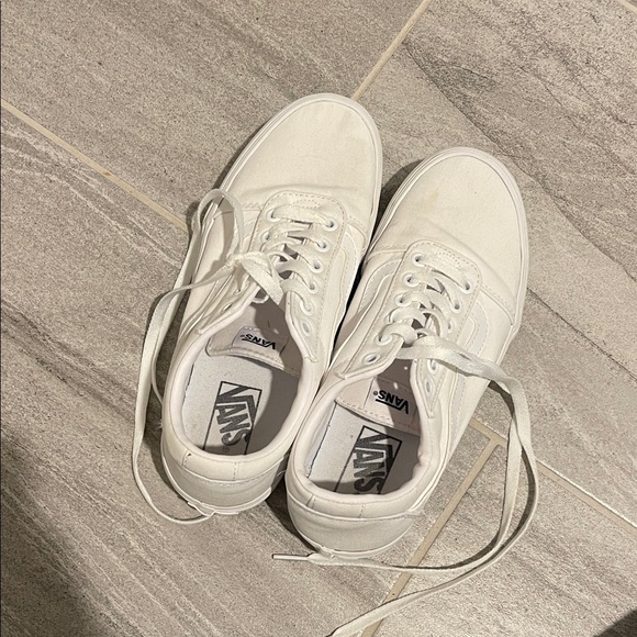 Vans Women’s White Sneakers - Picture 1 of 5